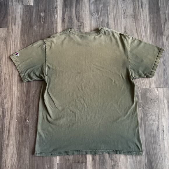 Vintage Sun Faded Gradient Champion T-Shirt Men's Size L Green WIP 1990s - Picture 6 of 7